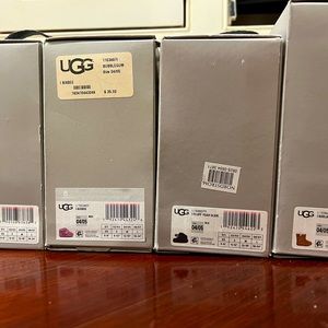 Four pairs of baby Uggs